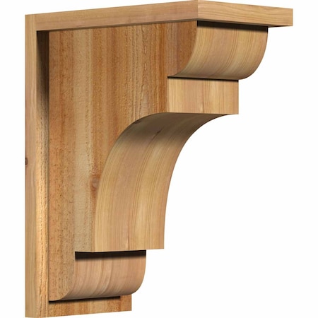 Ekena Millwork New Brighton Rough Sawn Corbel w/Backplate, Western Red Cedar, 8"W x 14"D x 18"H COR08X14X18NEB01RWR